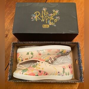 NWT Keds Women’s Floral Sneakers - Cream and Pink Size 7.5